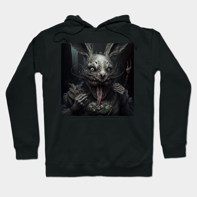 Rabbit Monster Hoodie by AiArtPerceived